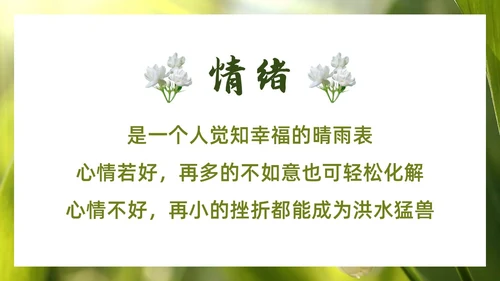 简约风情绪与健康培训PPT模板