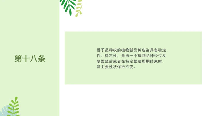普法全文学习2025年4月新修订《中华人民共和国植物新品种保护条例》PPT课件