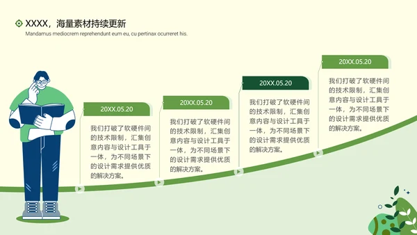 学院学术汇报论文答辩插画风读书教学通用PPT模板