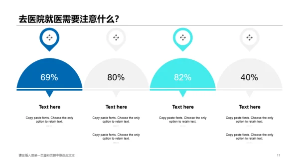 蓝色简约医疗健康工作总结PPT案例