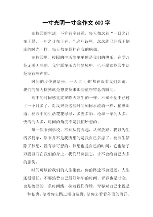 一寸光阴一寸金作文600字.docx