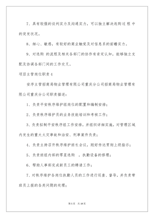 项目主管岗位职责.docx