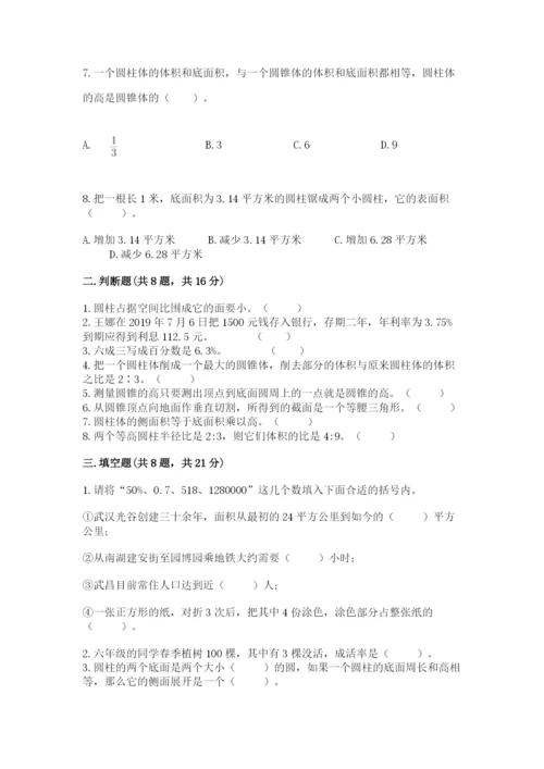 苏教版六年级下册数学期中测试卷精编.docx