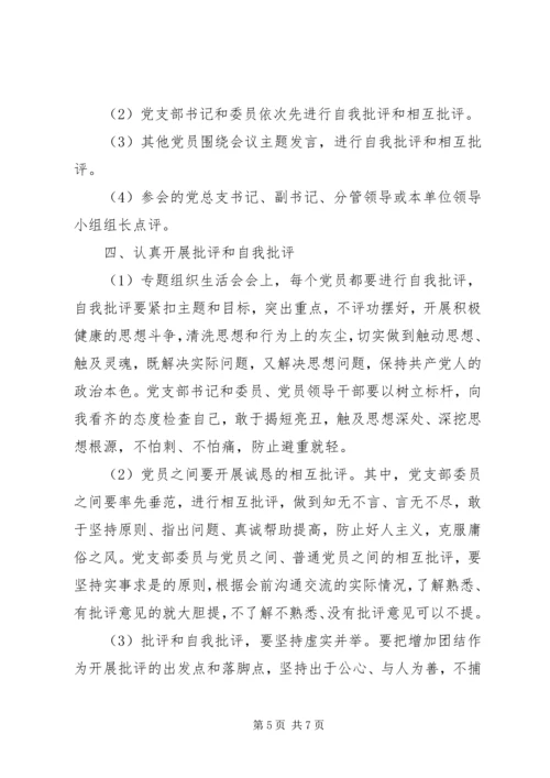 开好专题组织生活会工作安排.docx