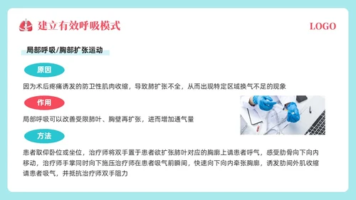 粉蓝简约肺康复训练PPT模板宣传PPT动态PPT肺结核肺结节