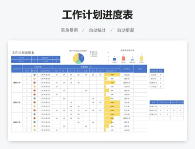 工作计划进度表