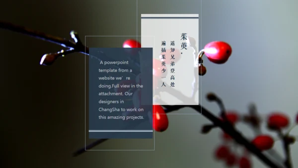 古风九九重阳节传统文化教学通用PPT模板