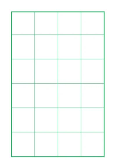 绿色口字格书法字帖纸4X6