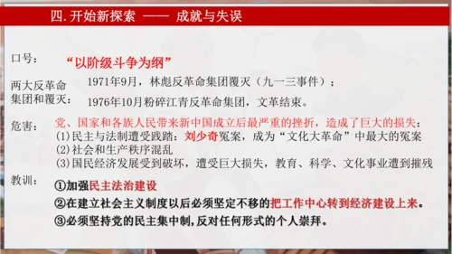 第二单元 社会主义制度的建立与社会主义的探索 复习