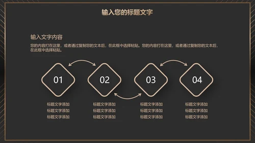 黑金商务项目总结PPT模板