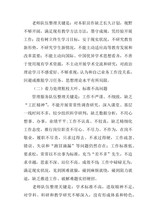 大学作风整顿实施专业方案.docx