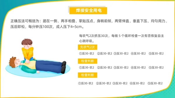 蓝色商务风电焊工安全培训PPT