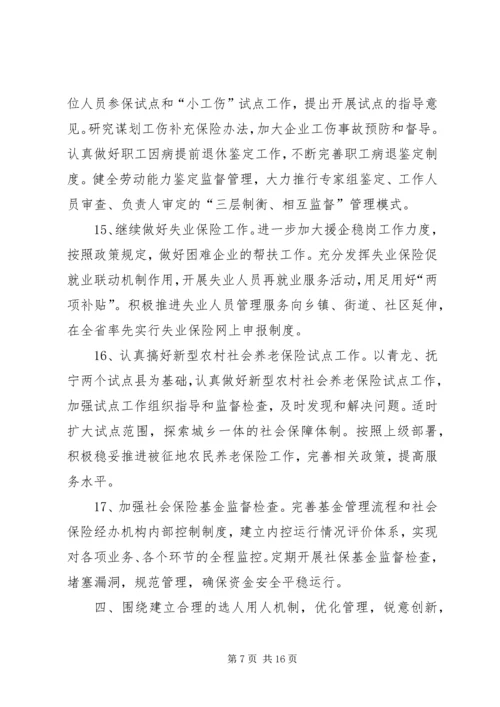 人力资源及社保部门年度工作计划.docx