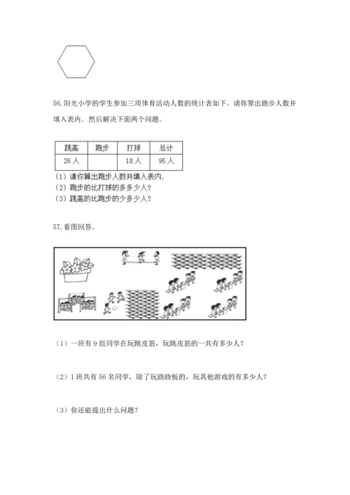小学二年级上册数学应用题100道带答案（能力提升）.docx