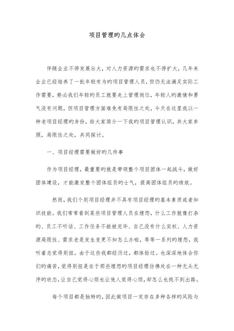 项目管理的几点个人体会.docx