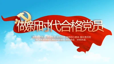 做新时代合格党员团委PPT