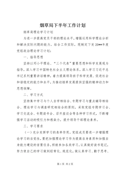 烟草局下半年工作计划 (6).docx