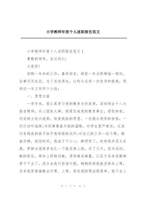 小学教师年度个人述职报告范文.docx