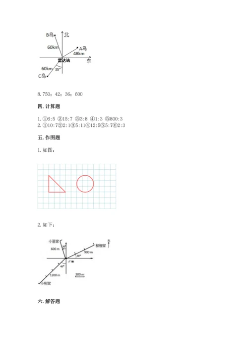 人教版六年级上册数学期末模拟卷及答案（全国通用）.docx
