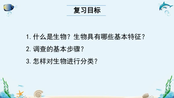 1.1《认识生物》复习课件(18张PPT)