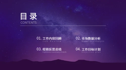梦想征程浩瀚星辰工作总结通用PPT模板