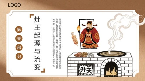 黄色中国风灶王爷中的民俗故事与文化解读PPT