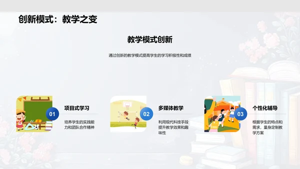 季度教学报告PPT模板