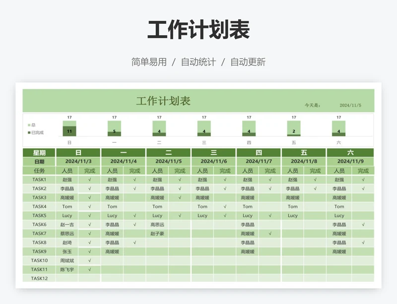 工作计划表