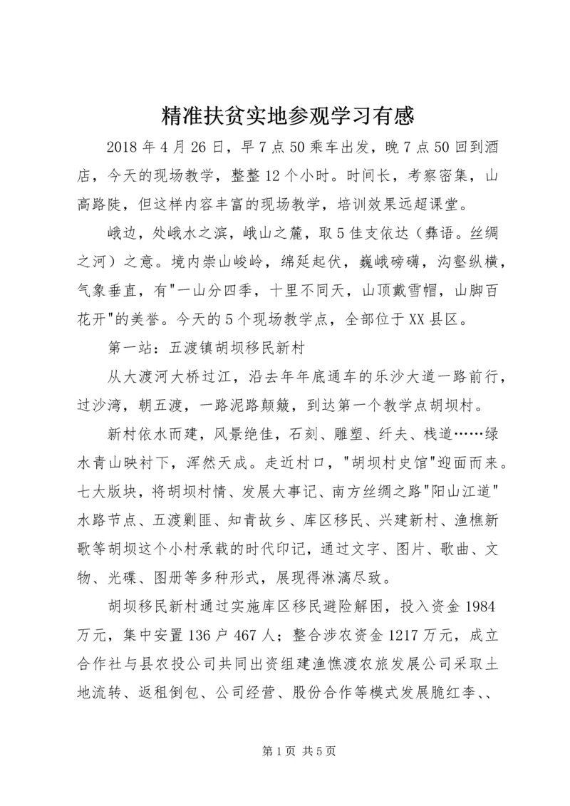 精准扶贫实地参观学习有感.docx