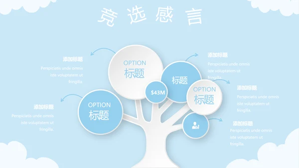 蓝色卡通可爱儿童班干部竞选个人简历自我介绍动态PPT模板