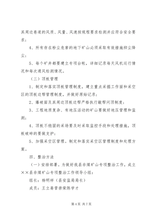 非煤矿山专项整治工作方案 (2).docx