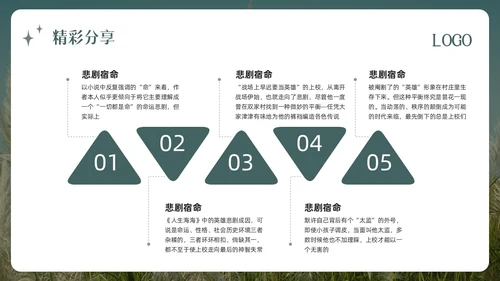 绿色简约人生海海PPT模板宣传PPT动态PPT读书分享