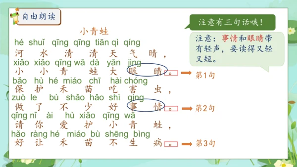 【核心素养】部编版语文一年级下册-识字3. 小青蛙 第2课时（课件）