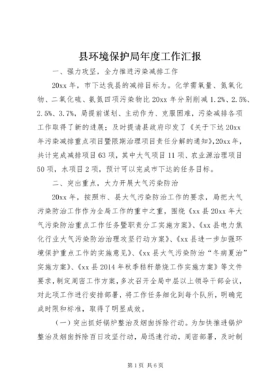 县环境保护局年度工作汇报.docx