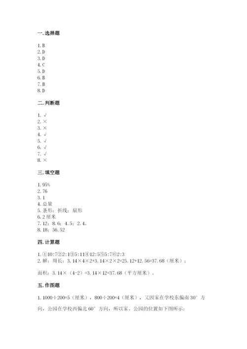 2022人教版六年级上册数学期末考试试卷及参考答案【典型题】.docx