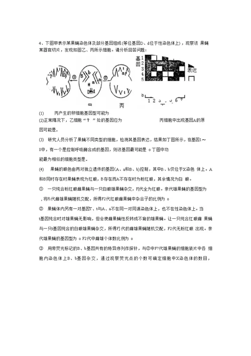 高三生物遗传题型专题练习