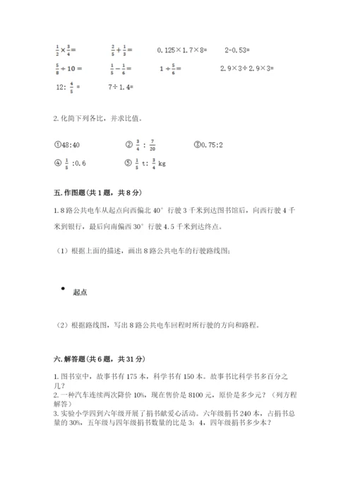 小学数学六年级上册期末卷及参考答案【夺分金卷】.docx