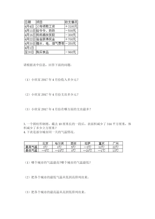 小学六年级数学摸底考试题附答案【完整版】.docx