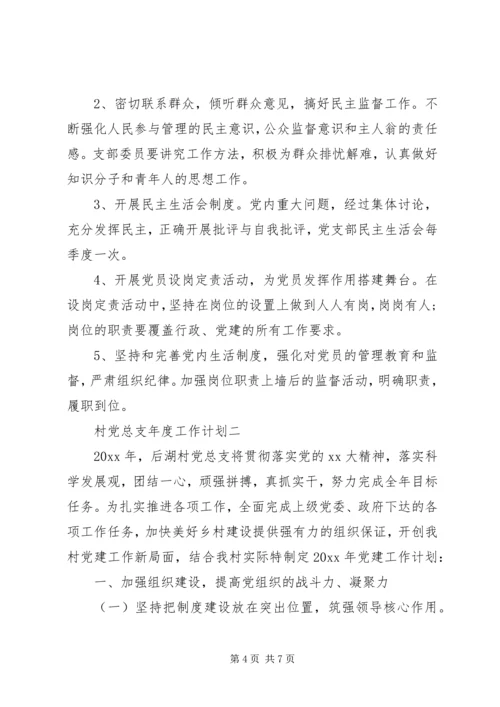 村党总支年度工作计划.docx