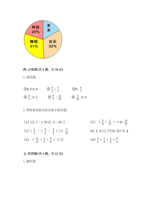 小学数学六年级上册期末模拟卷及完整答案（名校卷）