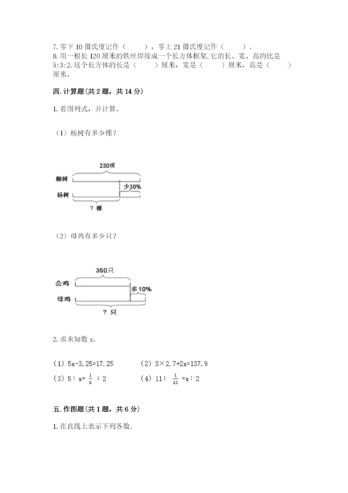 张家口市涿鹿县六年级下册数学期末测试卷及参考答案一套.docx