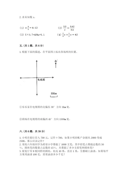 六年级毕业班数学期末考试试卷（轻巧夺冠）.docx