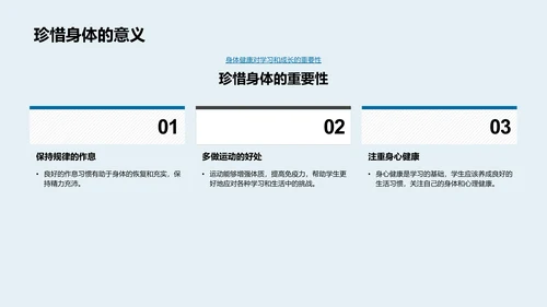 学生健康养成讲解PPT模板