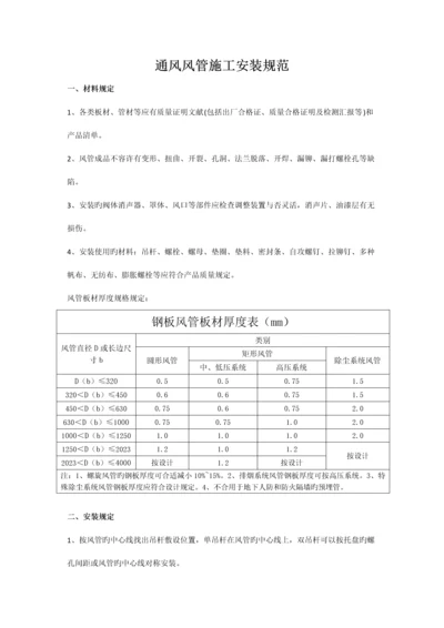 通风风管安装施工规范.docx