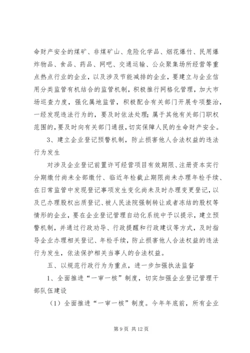 企业登记管理工作意见.docx