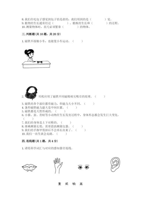 教科版二年级下册科学知识点期末测试卷带答案（考试直接用）.docx