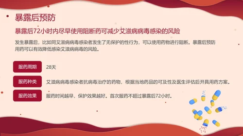 红色剪纸风预防艾滋病主题班会PPT模板世界艾滋病日
