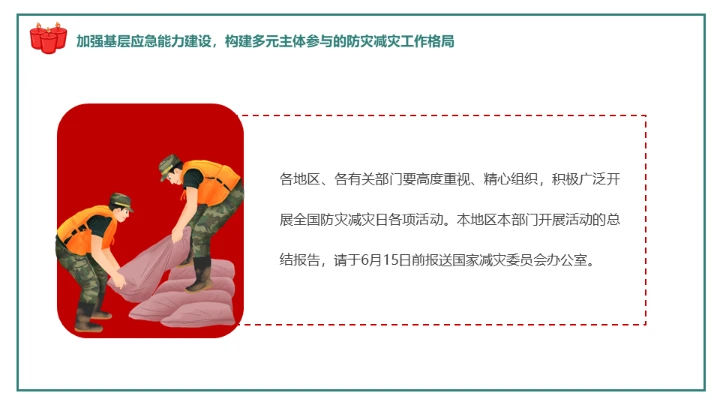 防灾减灾日通用PPT模板