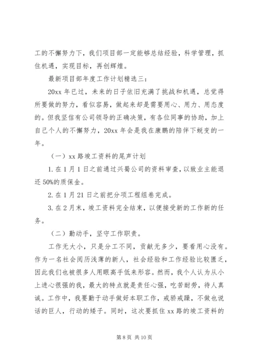 最新项目部年度工作计划精选3篇.docx