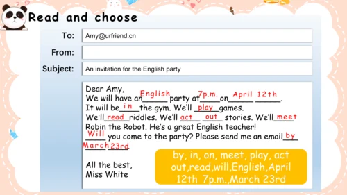 Unit3 My school calendar part B Read and write 课件(